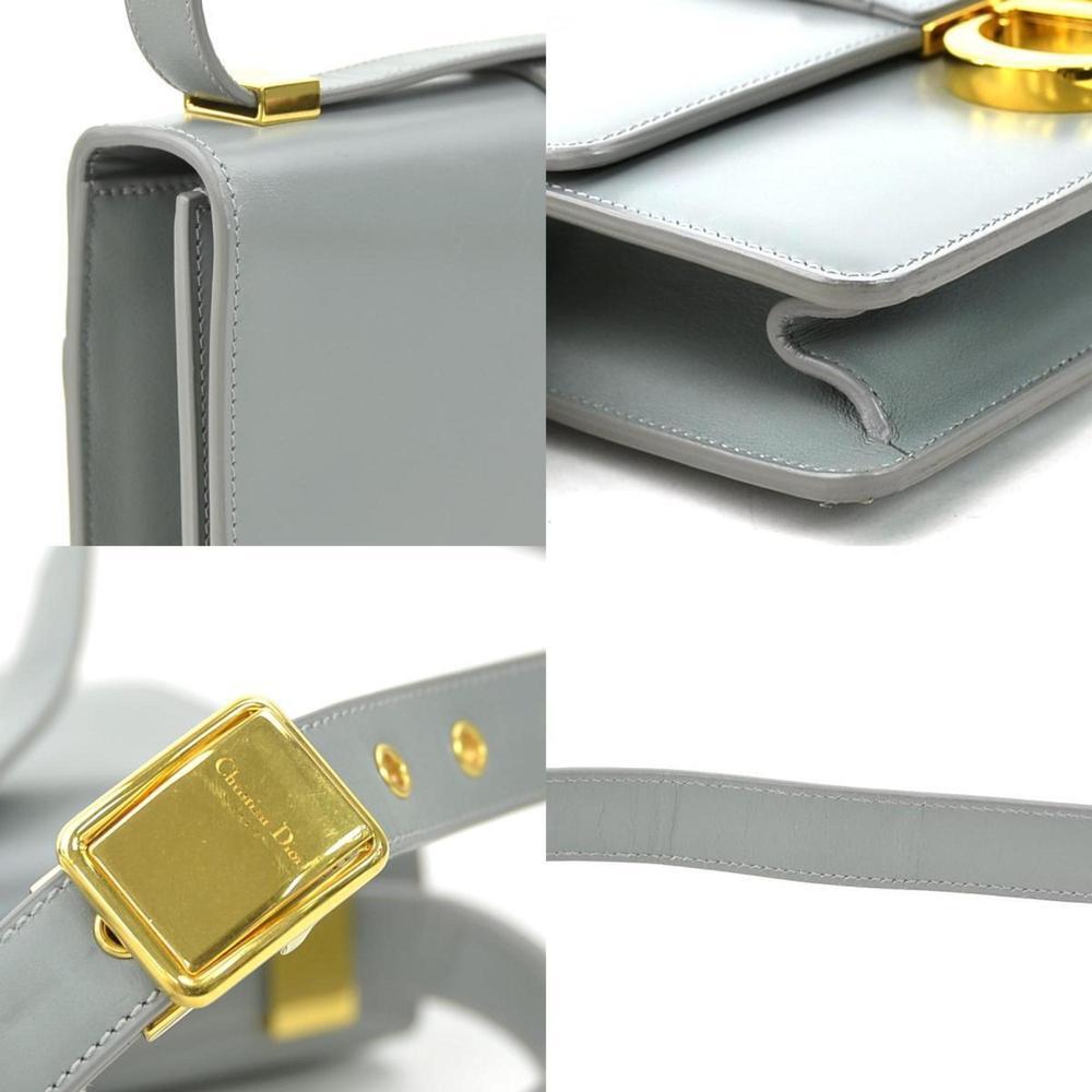 CHRISTIAN DIOR Gray Leather Shoulder Bag - Picture 3 of 5